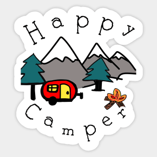 Happy Camper / cute draw Sticker